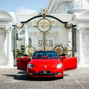 VW Beetle Red Cabrio