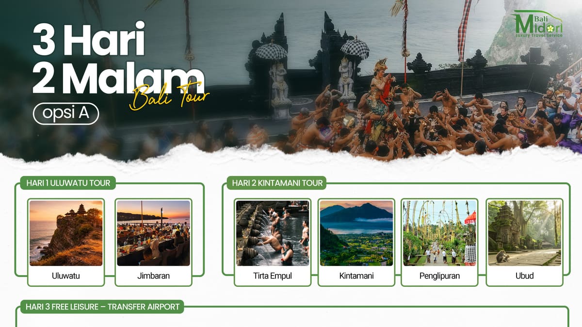 Klik untuk memperbesar 3 Hari 2 Malam opsi A