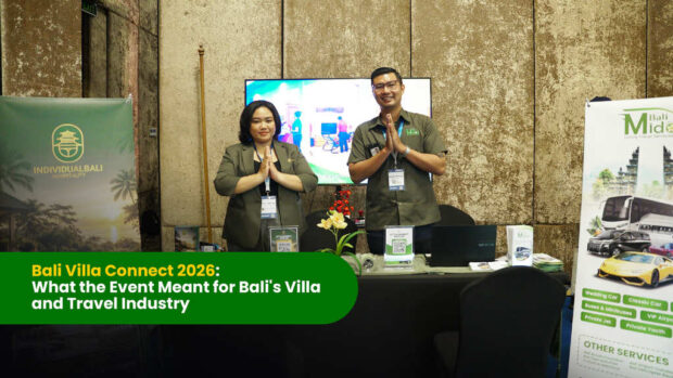 Bali Midori at Bali Villa Connect 2026 Bali Midori and Individual Bali Hospitality team members at their booth during Bali Villa Connect 2026